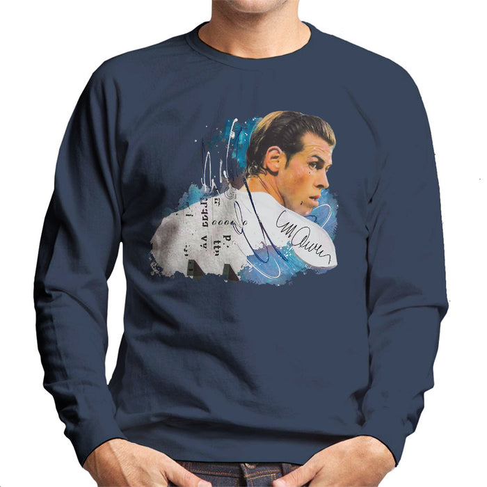 Sidney Maurer Original Portrait Of Gareth Bale Men's Sweatshirt