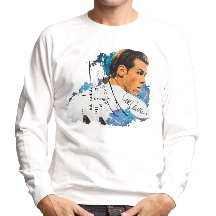 Sidney Maurer Original Portrait Of Gareth Bale Men's Sweatshirt