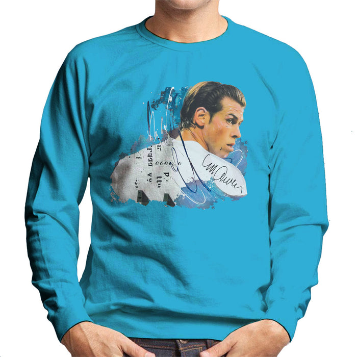 Sidney Maurer Original Portrait Of Gareth Bale Men's Sweatshirt