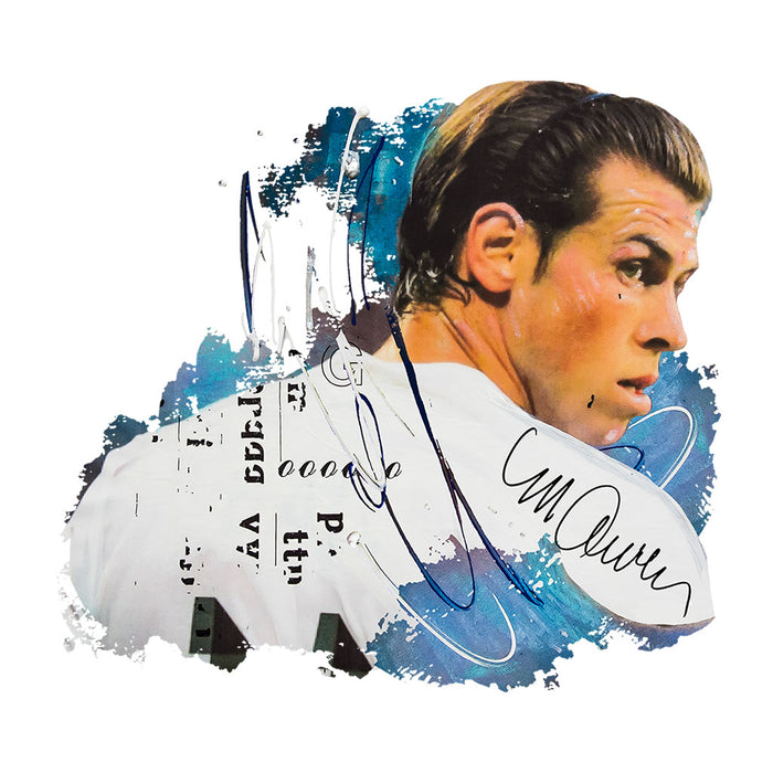 Sidney Maurer Original Portrait Of Gareth Bale Kid's Hooded Sweatshirt
