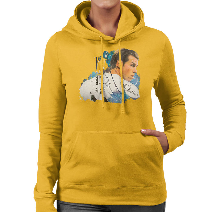 Sidney Maurer Original Portrait Of Gareth Bale Women's Hooded Sweatshirt