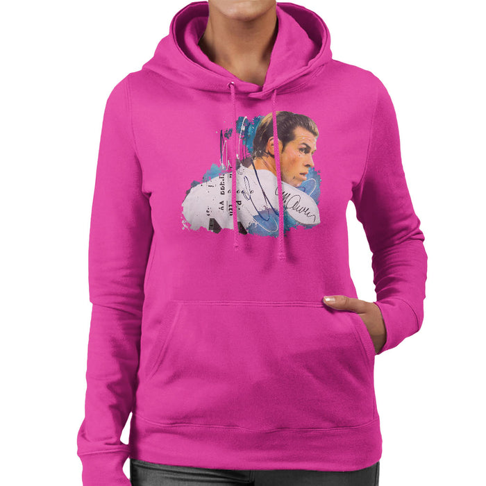 Sidney Maurer Original Portrait Of Gareth Bale Women's Hooded Sweatshirt