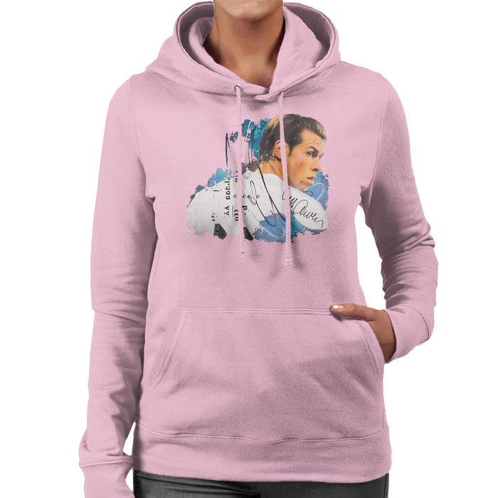 Sidney Maurer Original Portrait Of Gareth Bale Women's Hooded Sweatshirt