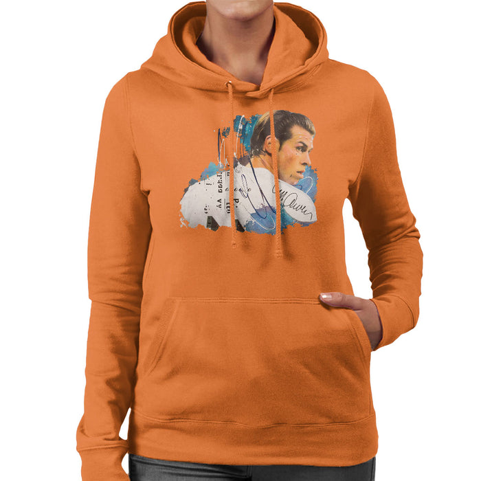 Sidney Maurer Original Portrait Of Gareth Bale Women's Hooded Sweatshirt