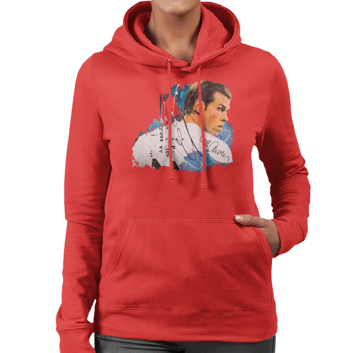 Sidney Maurer Original Portrait Of Gareth Bale Women's Hooded Sweatshirt