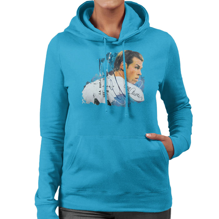 Sidney Maurer Original Portrait Of Gareth Bale Women's Hooded Sweatshirt