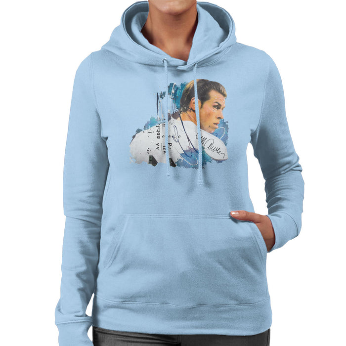 Sidney Maurer Original Portrait Of Gareth Bale Women's Hooded Sweatshirt