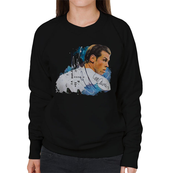 Sidney Maurer Original Portrait Of Gareth Bale Women's Sweatshirt
