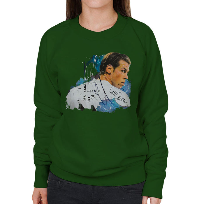Sidney Maurer Original Portrait Of Gareth Bale Women's Sweatshirt