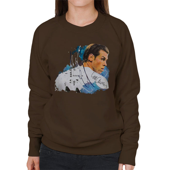 Sidney Maurer Original Portrait Of Gareth Bale Women's Sweatshirt