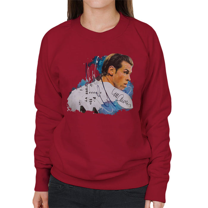 Sidney Maurer Original Portrait Of Gareth Bale Women's Sweatshirt
