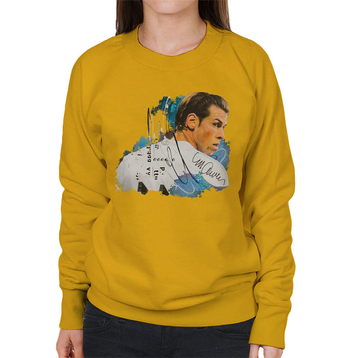 Sidney Maurer Original Portrait Of Gareth Bale Women's Sweatshirt