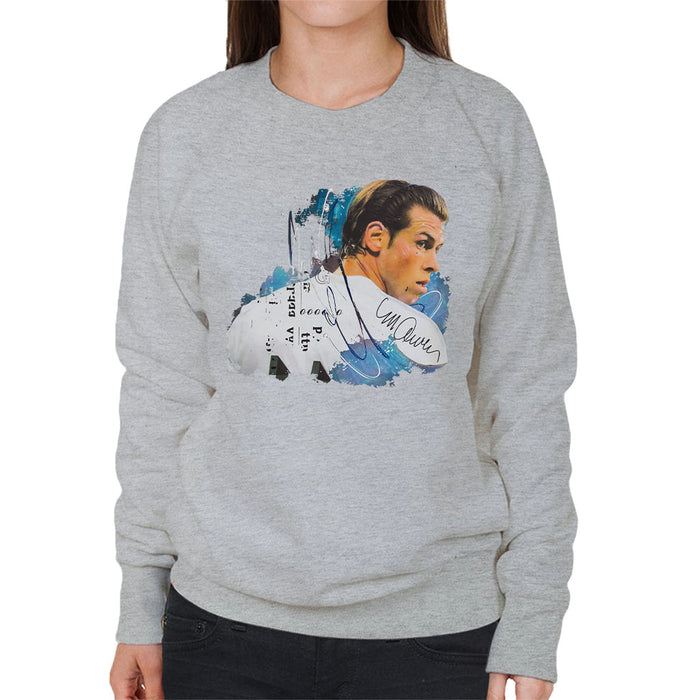 Sidney Maurer Original Portrait Of Gareth Bale Women's Sweatshirt