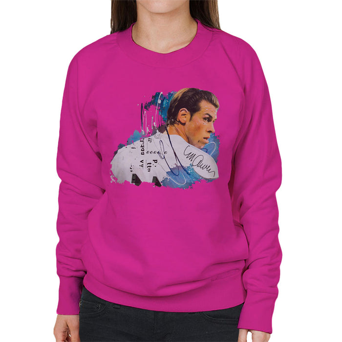 Sidney Maurer Original Portrait Of Gareth Bale Women's Sweatshirt