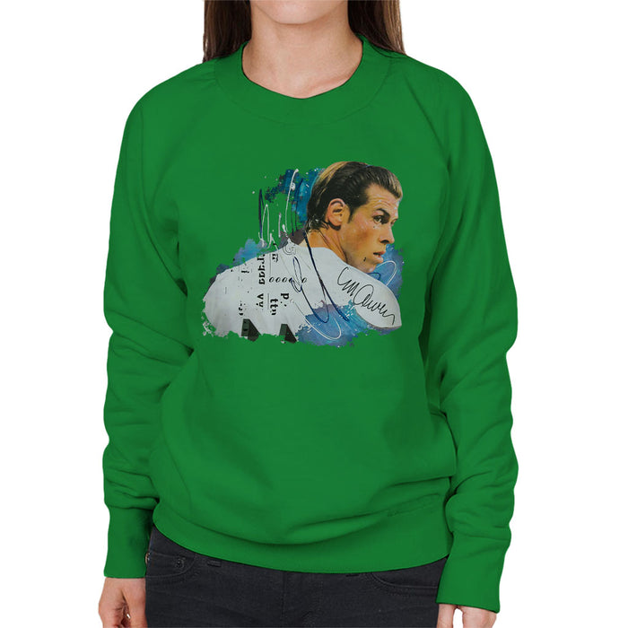 Sidney Maurer Original Portrait Of Gareth Bale Women's Sweatshirt