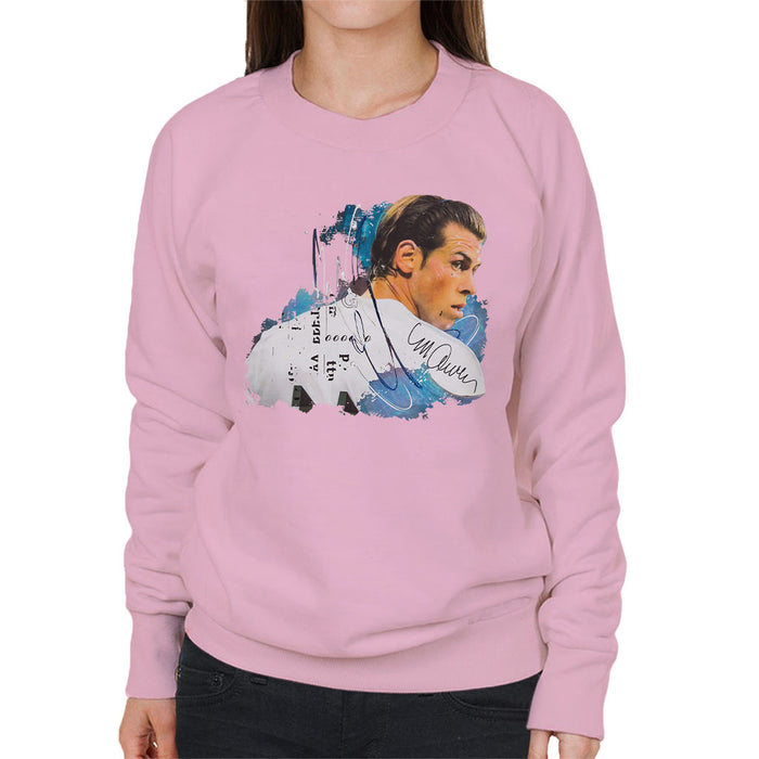 Sidney Maurer Original Portrait Of Gareth Bale Women's Sweatshirt