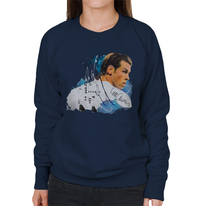 Sidney Maurer Original Portrait Of Gareth Bale Women's Sweatshirt