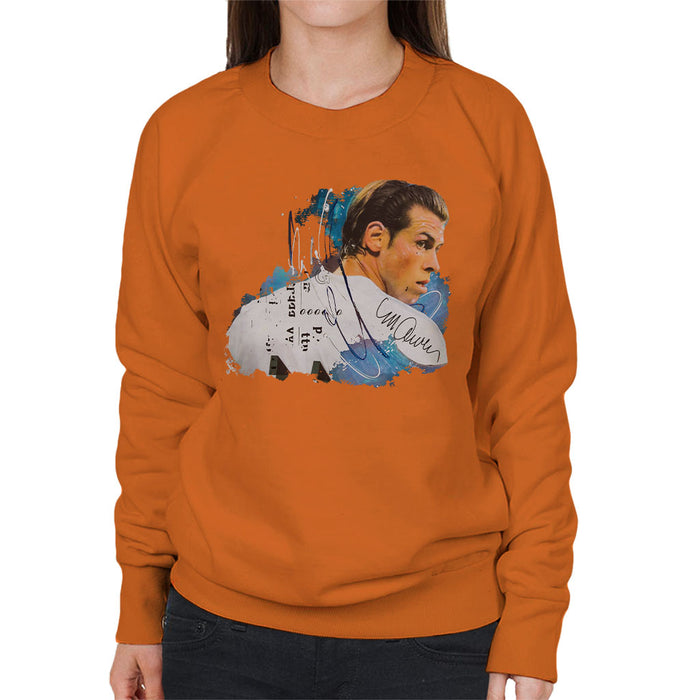Sidney Maurer Original Portrait Of Gareth Bale Women's Sweatshirt
