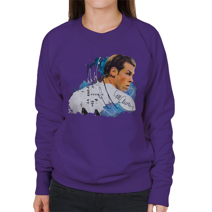 Sidney Maurer Original Portrait Of Gareth Bale Women's Sweatshirt
