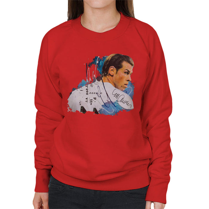 Sidney Maurer Original Portrait Of Gareth Bale Women's Sweatshirt