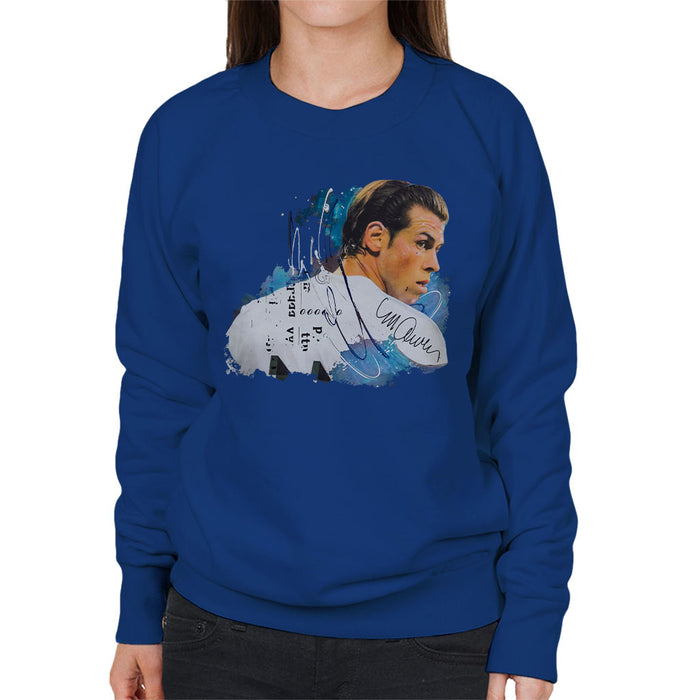 Sidney Maurer Original Portrait Of Gareth Bale Women's Sweatshirt