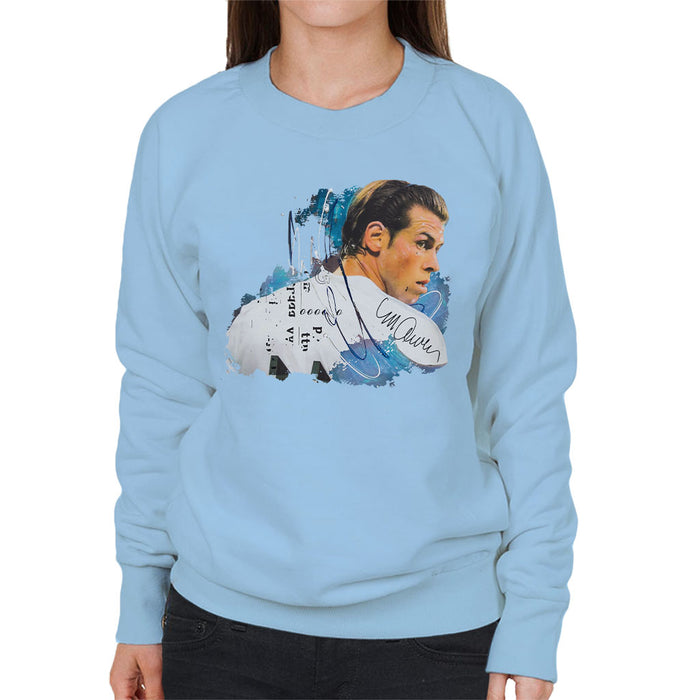 Sidney Maurer Original Portrait Of Gareth Bale Women's Sweatshirt