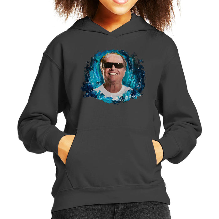 Sidney Maurer Original Portrait Of Jack Nicholson Kid's Hooded Sweatshirt