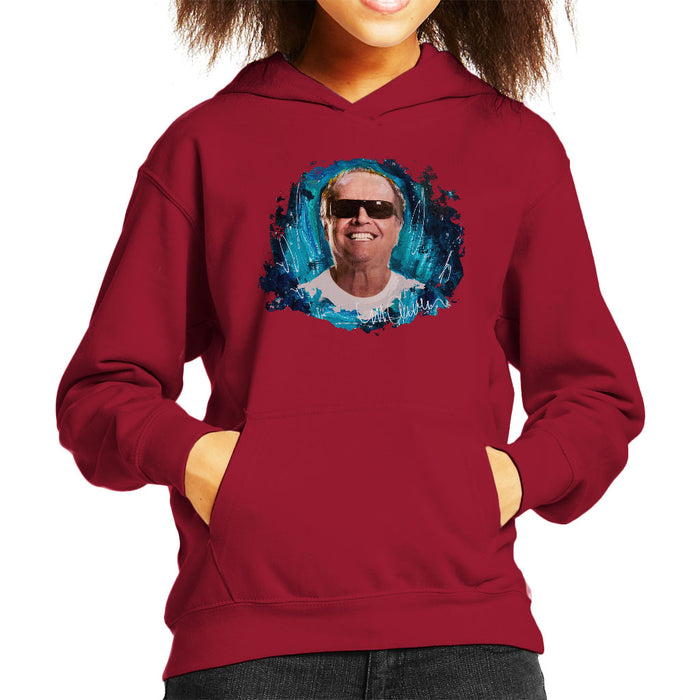 Sidney Maurer Original Portrait Of Jack Nicholson Kid's Hooded Sweatshirt