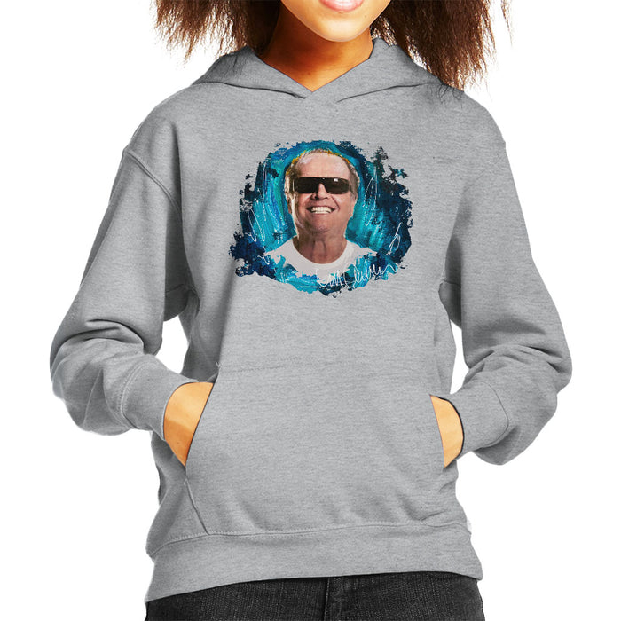Sidney Maurer Original Portrait Of Jack Nicholson Kid's Hooded Sweatshirt