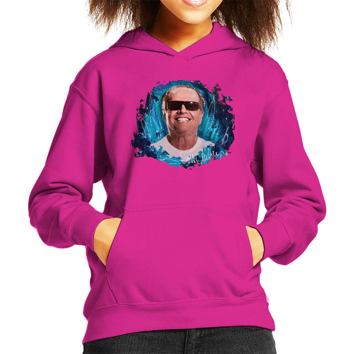 Sidney Maurer Original Portrait Of Jack Nicholson Kid's Hooded Sweatshirt