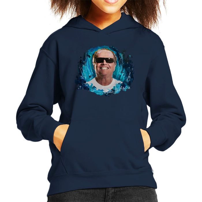Sidney Maurer Original Portrait Of Jack Nicholson Kid's Hooded Sweatshirt