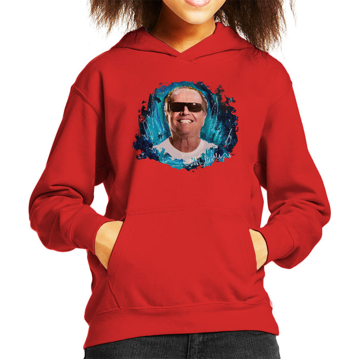 Sidney Maurer Original Portrait Of Jack Nicholson Kid's Hooded Sweatshirt
