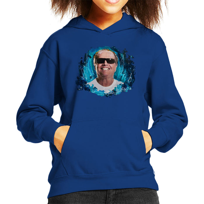 Sidney Maurer Original Portrait Of Jack Nicholson Kid's Hooded Sweatshirt