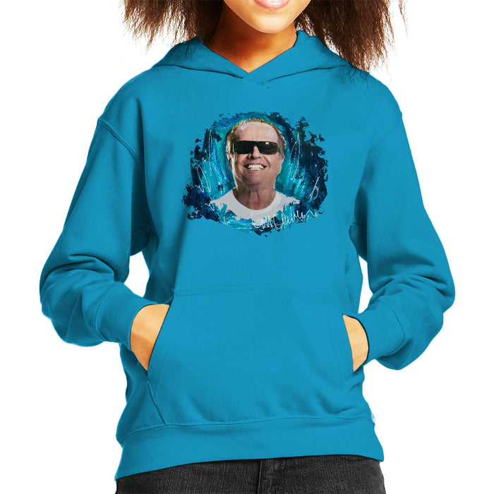 Sidney Maurer Original Portrait Of Jack Nicholson Kid's Hooded Sweatshirt