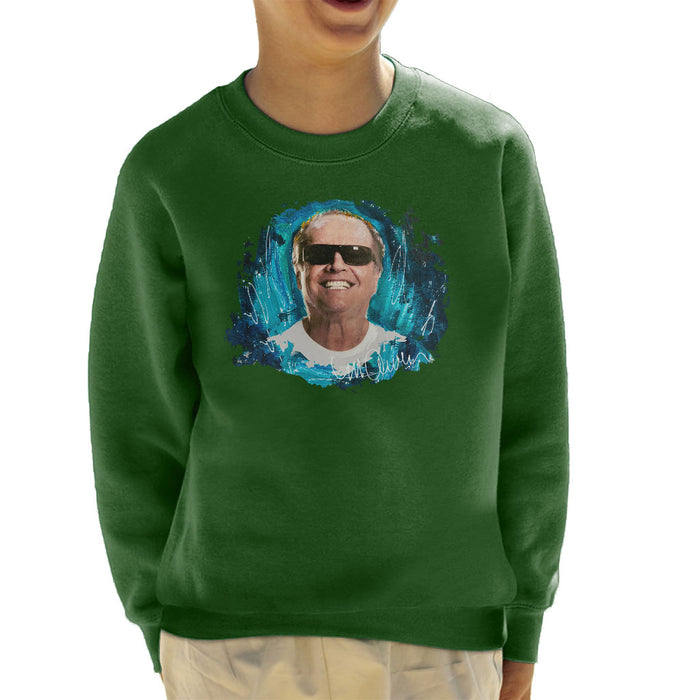 Sidney Maurer Original Portrait Of Jack Nicholson Kid's Sweatshirt