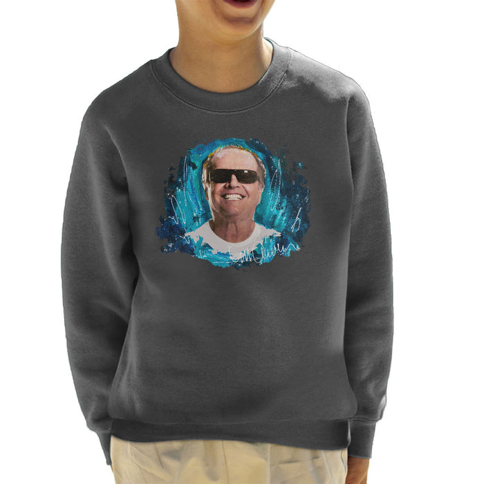 Sidney Maurer Original Portrait Of Jack Nicholson Kid's Sweatshirt