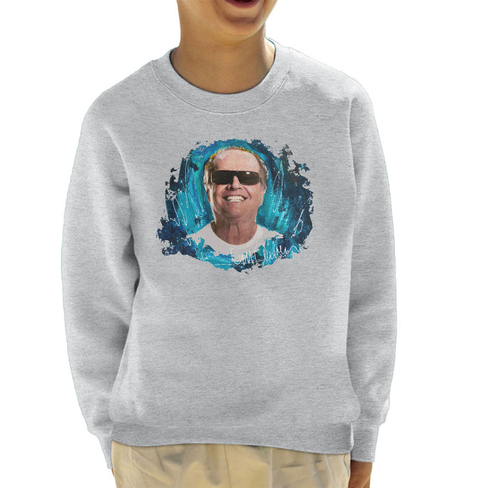Sidney Maurer Original Portrait Of Jack Nicholson Kid's Sweatshirt