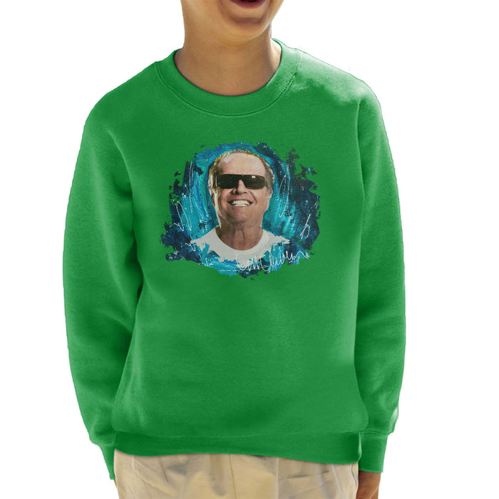 Sidney Maurer Original Portrait Of Jack Nicholson Kid's Sweatshirt