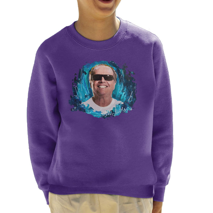 Sidney Maurer Original Portrait Of Jack Nicholson Kid's Sweatshirt