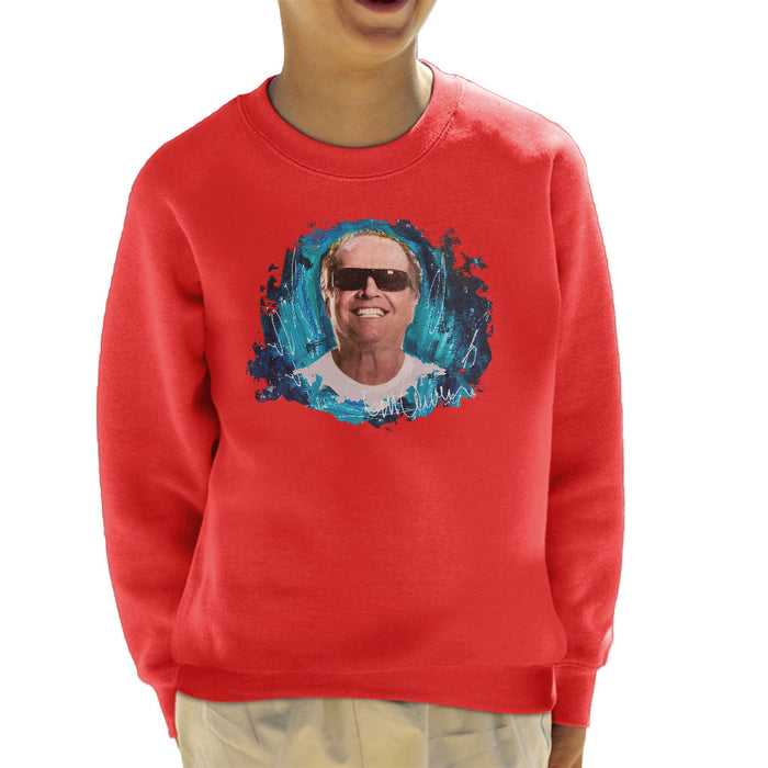 Sidney Maurer Original Portrait Of Jack Nicholson Kid's Sweatshirt