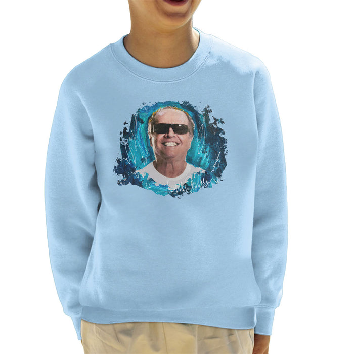 Sidney Maurer Original Portrait Of Jack Nicholson Kid's Sweatshirt