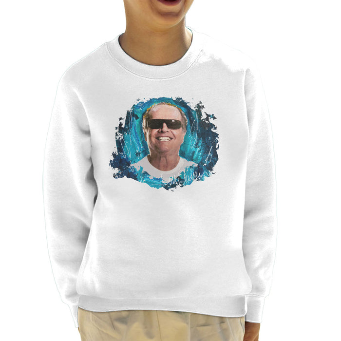 Sidney Maurer Original Portrait Of Jack Nicholson Kid's Sweatshirt