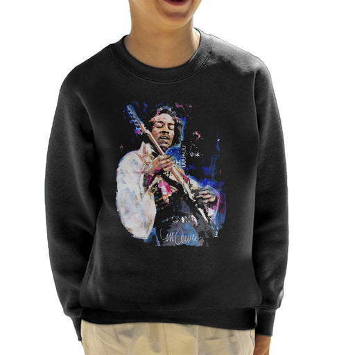 Sidney Maurer Original Portrait Of Jimi Hendrix Kid's Sweatshirt