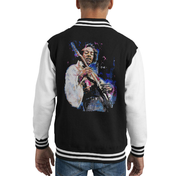Sidney Maurer Original Portrait Of Jimi Hendrix Kid's Varsity Jacket