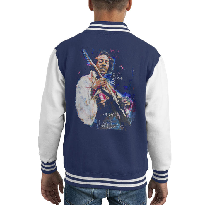 Sidney Maurer Original Portrait Of Jimi Hendrix Kid's Varsity Jacket