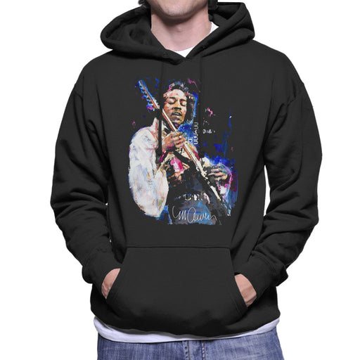 Sidney Maurer Original Portrait Of Jimi Hendrix Men's Hooded Sweatshirt
