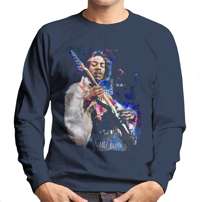 Sidney Maurer Original Portrait Of Jimi Hendrix Men's Sweatshirt