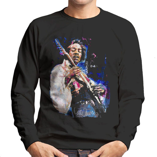 Sidney Maurer Original Portrait Of Jimi Hendrix Men's Sweatshirt