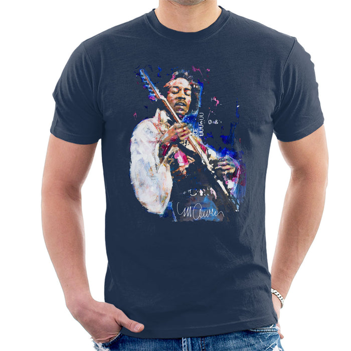 Sidney Maurer Original Portrait Of Jimi Hendrix Men's T-Shirt