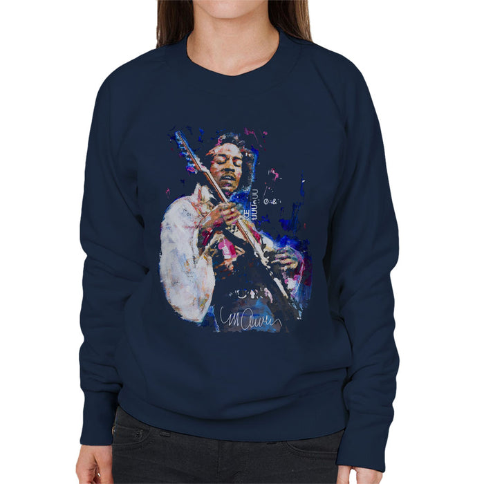 Sidney Maurer Original Portrait Of Jimi Hendrix Women's Sweatshirt